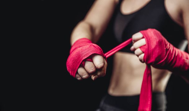 girl athlete Boxing MMA - Foto, afbeelding