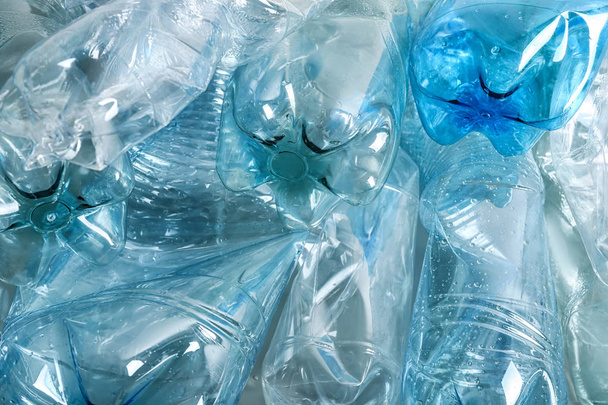 Many plastic bottles as background, closeup. Recycle concept - Φωτογραφία, εικόνα