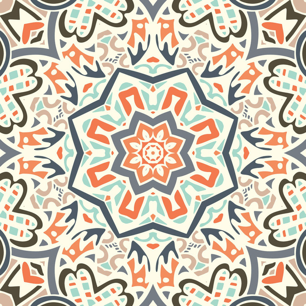 abstract geometric tiles bohemian ethnic seamless pattern ornamental - Vector, Image