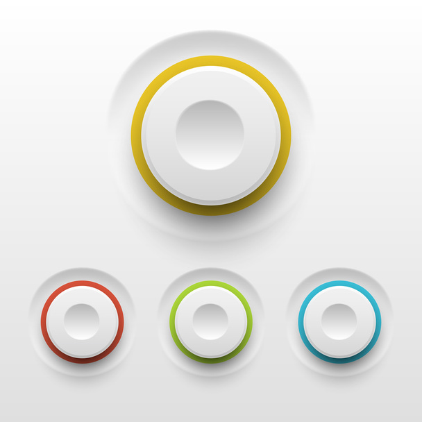 Vector buttons on white background - Vettoriali, immagini