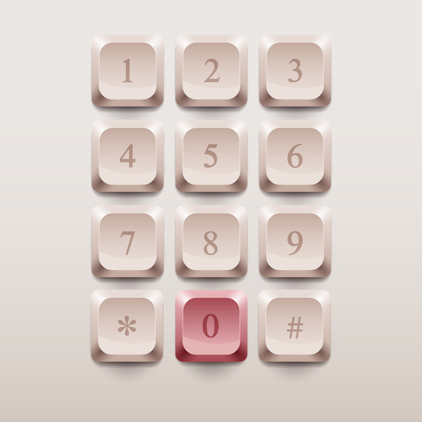 携帯電話のボタンのベクトル図  - ベクター画像