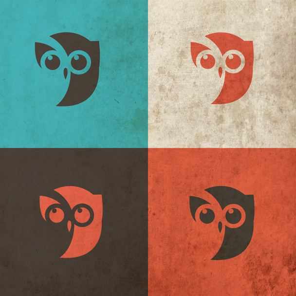 Owl Head Icono ilustración de arte
 - Vector, imagen