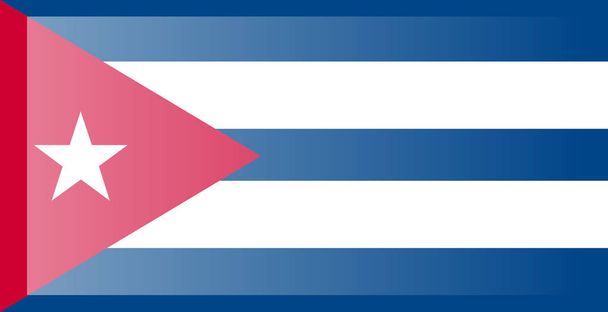 白い背景に分離されたキューバの旗. - ベクター画像