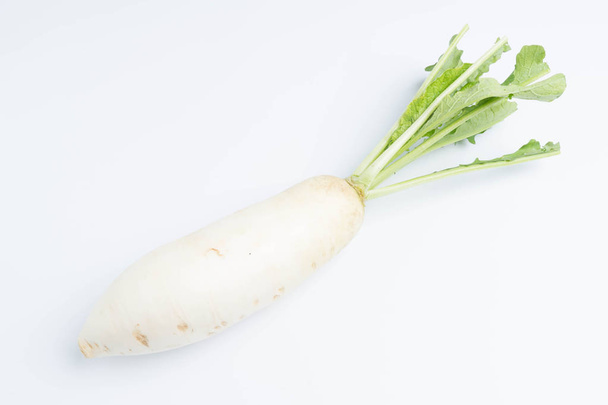 daikon radishes isolated on white background - Photo, Image