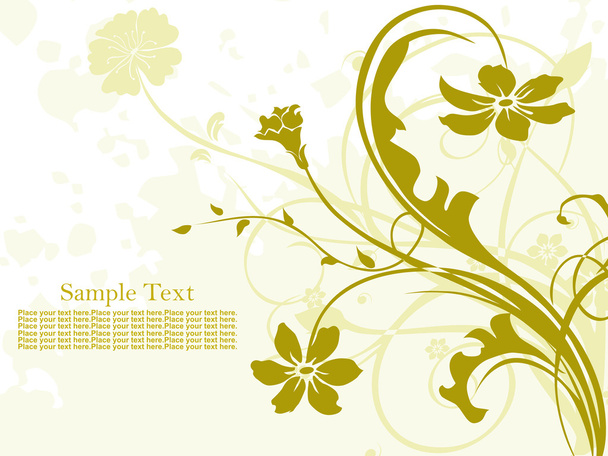 Background with floral pattern - Vecteur, image