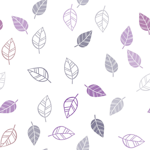 Licht mehrfarbigen Vektor nahtlosen natürlichen Hintergrund mit Blättern. bunte Illustration im Doodle-Stil mit Blättern. Muster für trendige Stoffe, Tapeten. - Vektor, Bild