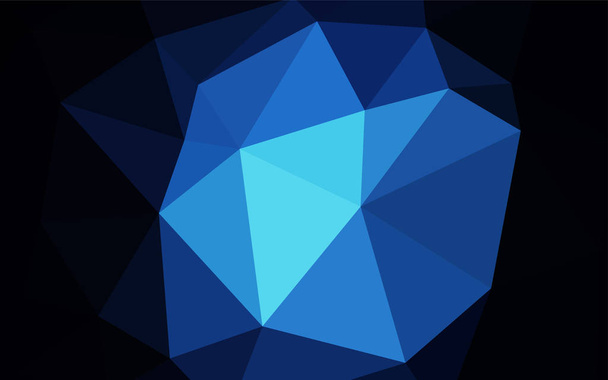 Sötét kék vektor sokszögű háttér. Színes illusztráció háromszögek absztrakt stílusban. Új design a te dolgod. - Vektor, kép