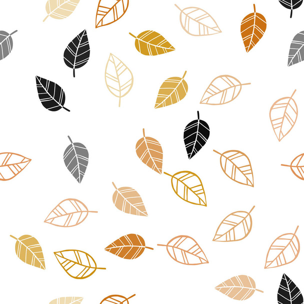 Light Orange вектор бесшовный элегантный фон с листьями. Совершенно новая цветная иллюстрация в размытом стиле с листьями. Модный дизайн для обоев, тканей
. - Вектор,изображение