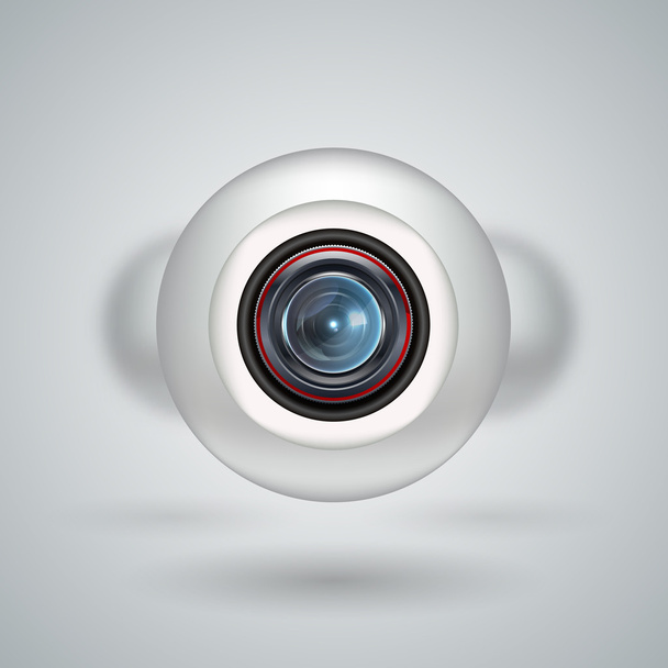 Realistic white webcam, vector design - Vector, Image