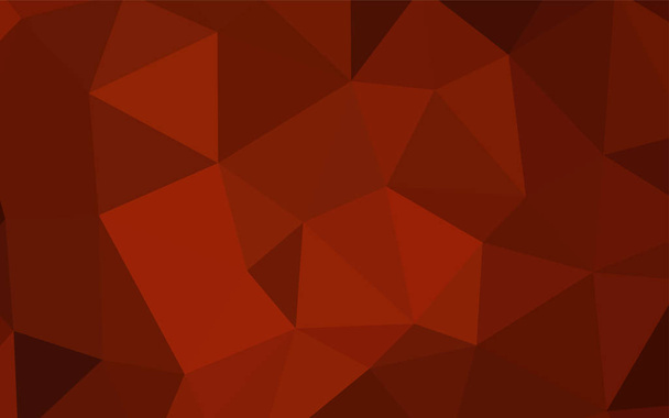 Dark Red vector polygonal template. Triangular geometric sample with gradient.  Textured pattern for your backgrounds. - Vector, Image