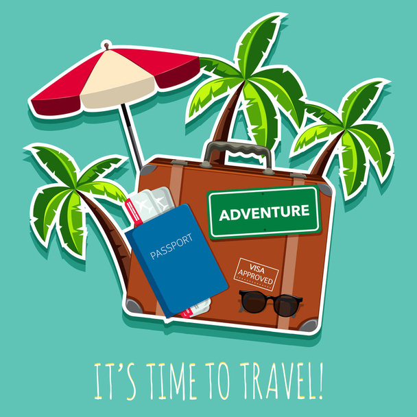 Time to travel icon illustration - Vector, Imagen