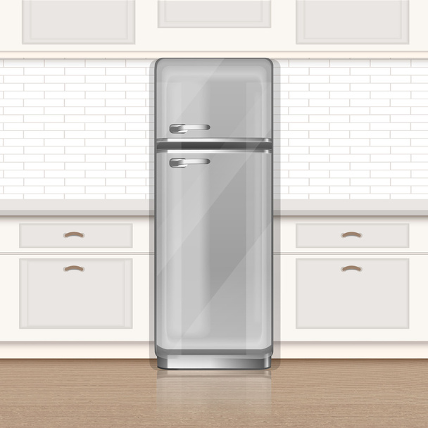 camino de recorte del congelador en la cocina
 - Vector, imagen