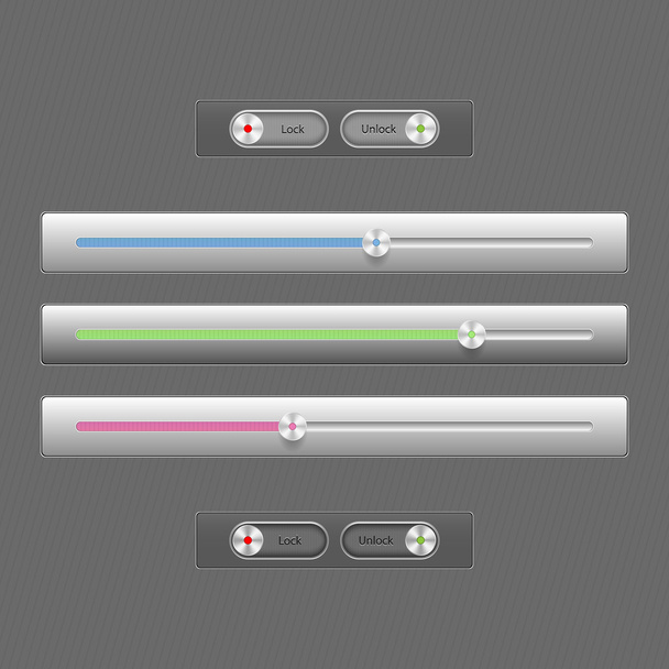 Conjunto de barras de carregamento de cor moderna
 - Vetor, Imagem