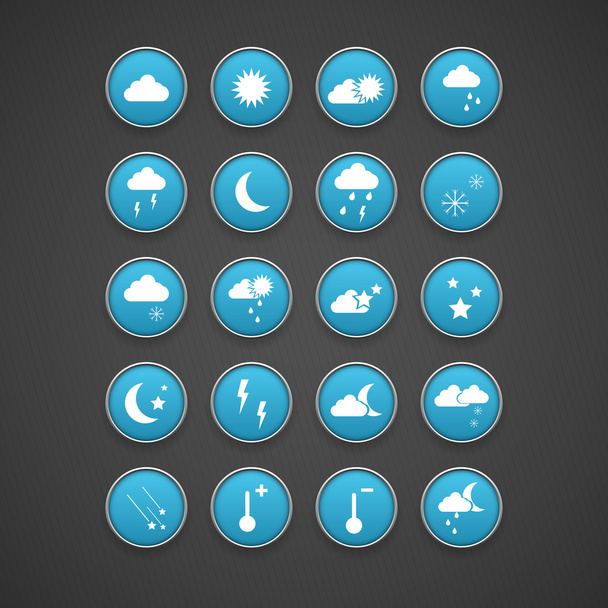 Weather Blue Icons, vector design - Vector, Image