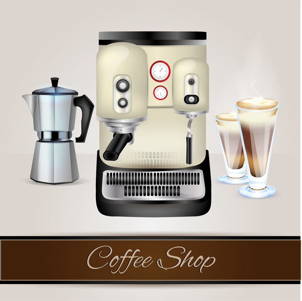 Векторное собрание объектов, связанных с кофе
 - Вектор,изображение
