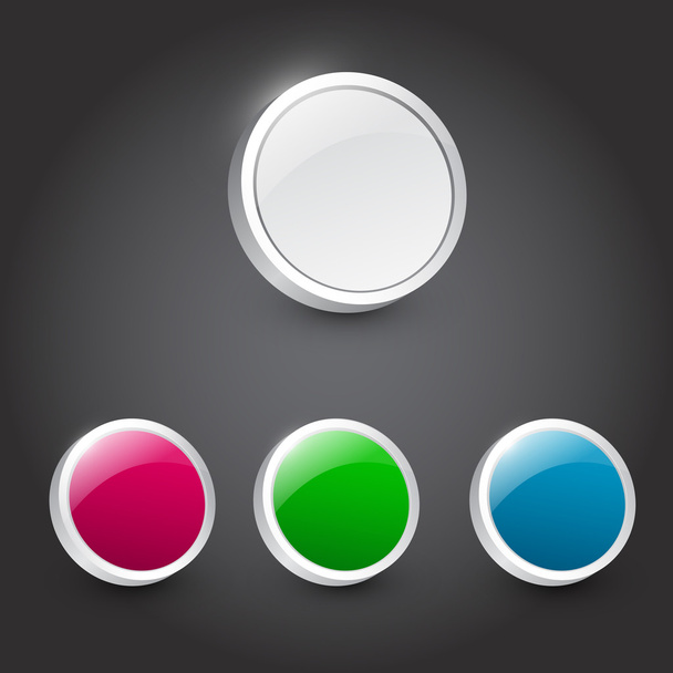 Vector color buttons,  vector illustration   - Vecteur, image