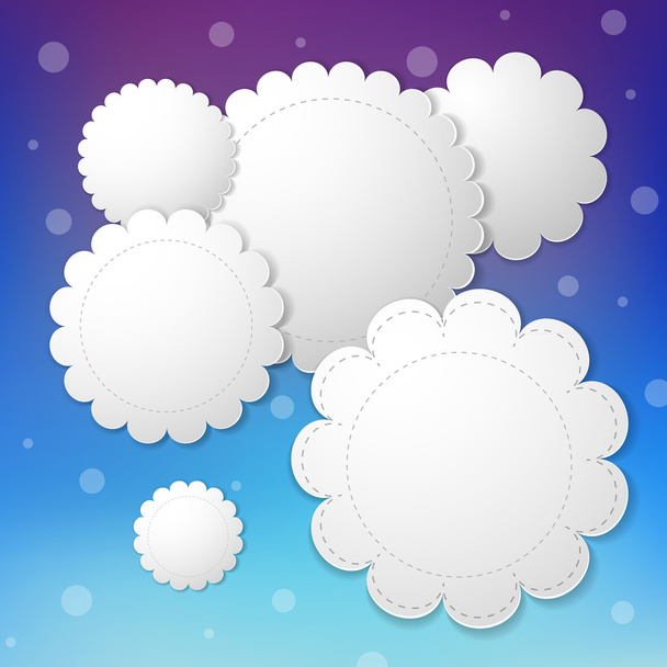 Vector paper clouds,  vector illustration,  vector illustration   - Vektor, kép