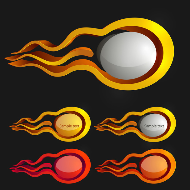 Fire Icons vector set - Vector, Image