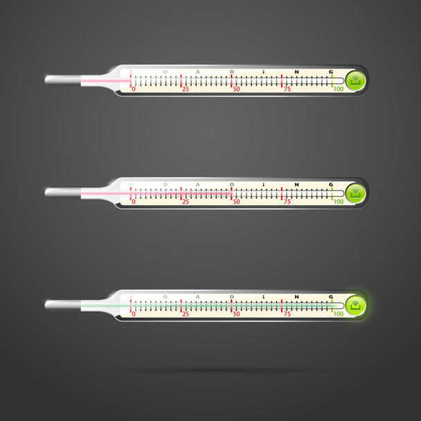 Traditional medical thermometer. Vector illustration - Vector, Image