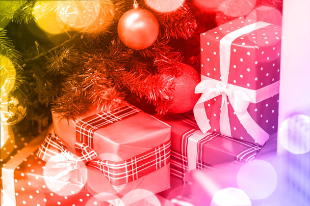 Christmas tree with presents - 写真・画像