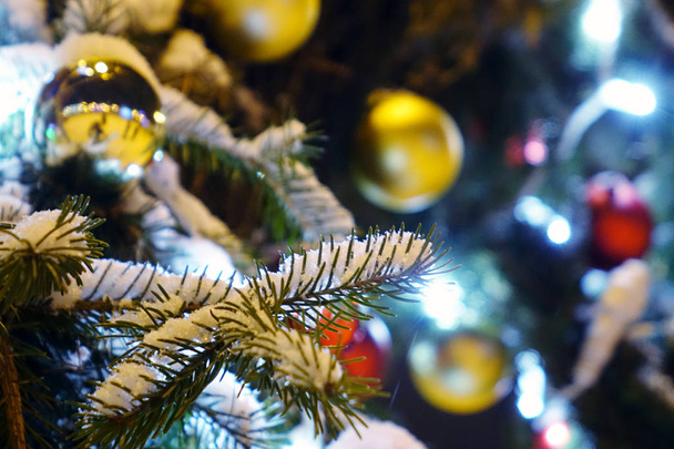 украшения на елке, рождественский фон
. - Фото, изображение