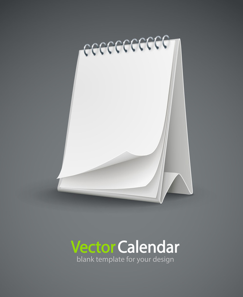 plantilla de calendario con páginas en blanco - Vector, Imagen