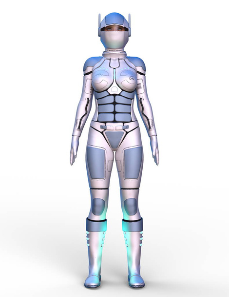 3D CG rendering of cyber woman - Foto, imagen