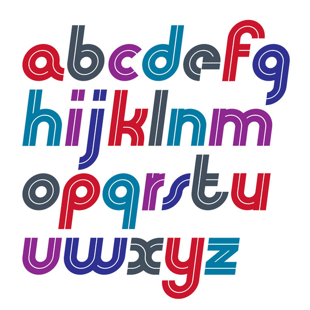 Vektor-Skript, kühle fett kursive Buchstaben mit weißen Linien, für die Verwendung als Gestaltungselemente für Presse und Blogging  - Vektor, Bild