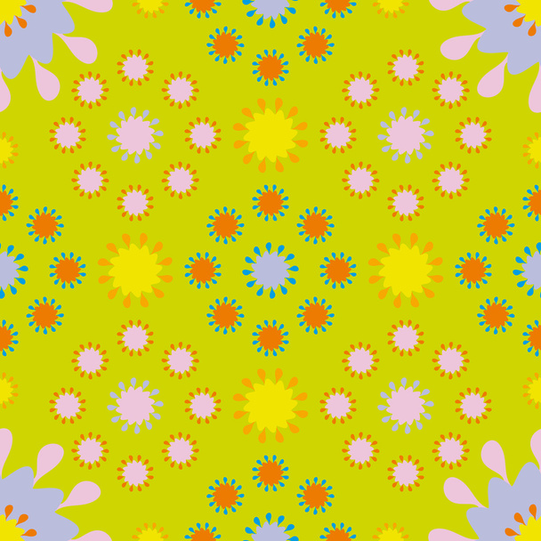 概要花のシームレスなパターン - ベクター画像