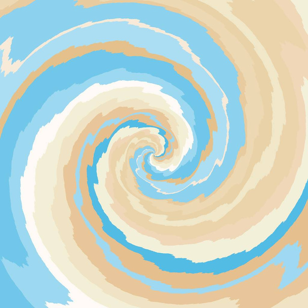 Abstract spiral background in blue, tan, ocher and pale brown color - Photo, Image