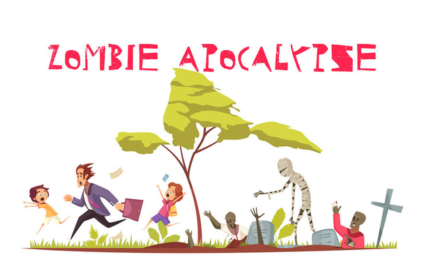 Атака зомби
  - Вектор,изображение