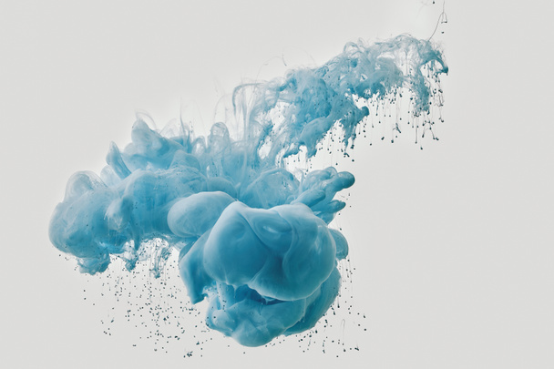 fondo abstracto con salpicaduras de pintura azul
 - Foto, imagen