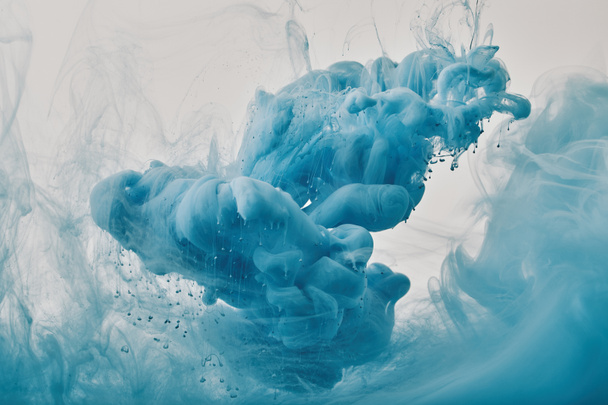 abstract design with blue paint swirls - Φωτογραφία, εικόνα
