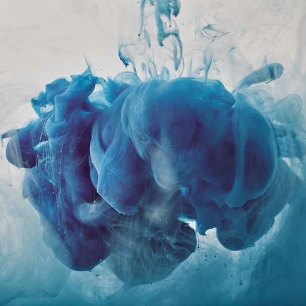 művészeti háttér, kék festék splash - Fotó, kép