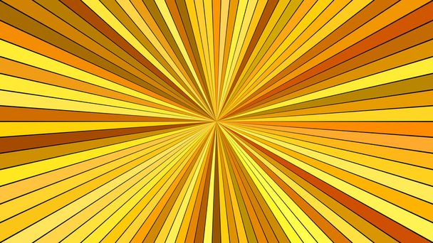 Orange abstract psychedelic star burst background from striped rays - Vector, Image