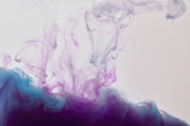 abstract background with purple and blue swirls of paint - Photo, Image