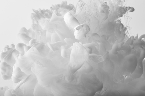 abstract white swirls of paint on white background - Zdjęcie, obraz