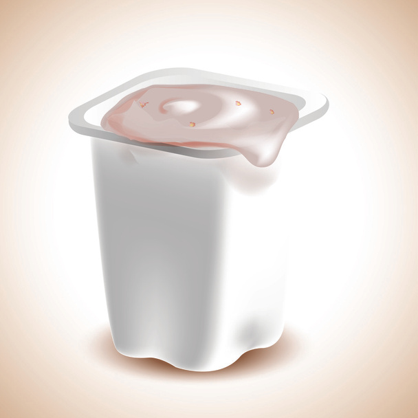 Um iogurte. Ilustração vetorial
 - Vetor, Imagem