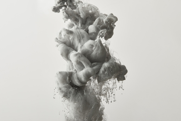 fondo monocromo abstracto con salpicaduras de pintura gris
 - Foto, Imagen