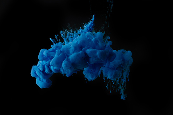 background with abstract blue splash of paint - Zdjęcie, obraz