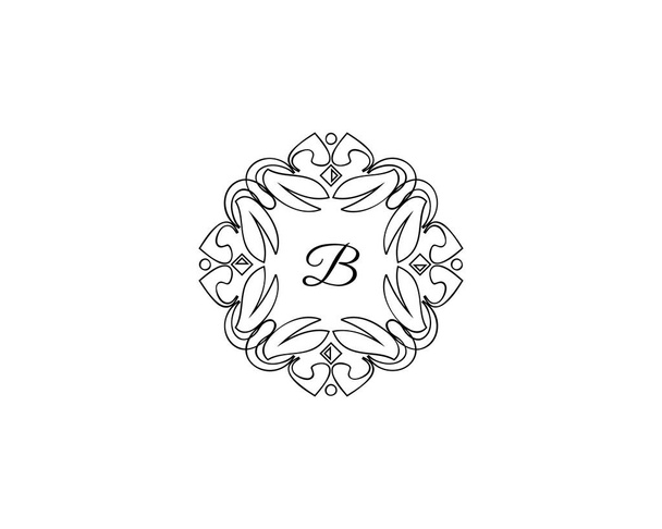 B Letter logo, Monogram Design Elements, Line Art Logo Design - Vecteur, image