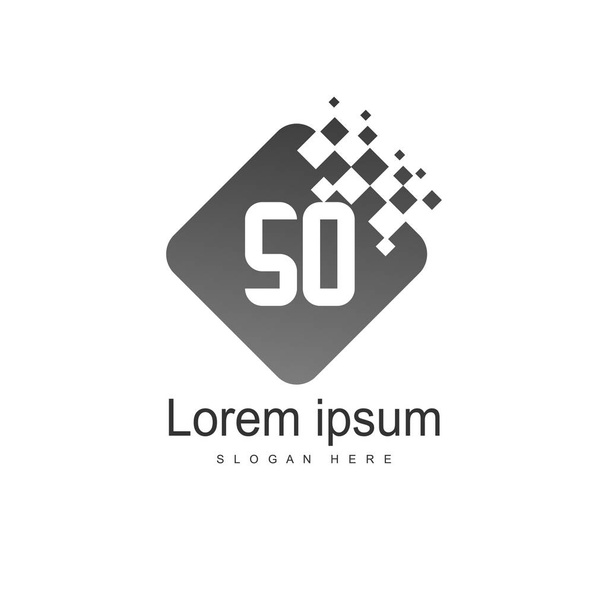 Lettre initiale Modèle de logo SO. Design minimaliste de logo lettre
 - Vecteur, image