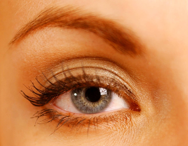 Primo piano dell'occhio della donna con eye liner e mascara
  - Foto, immagini