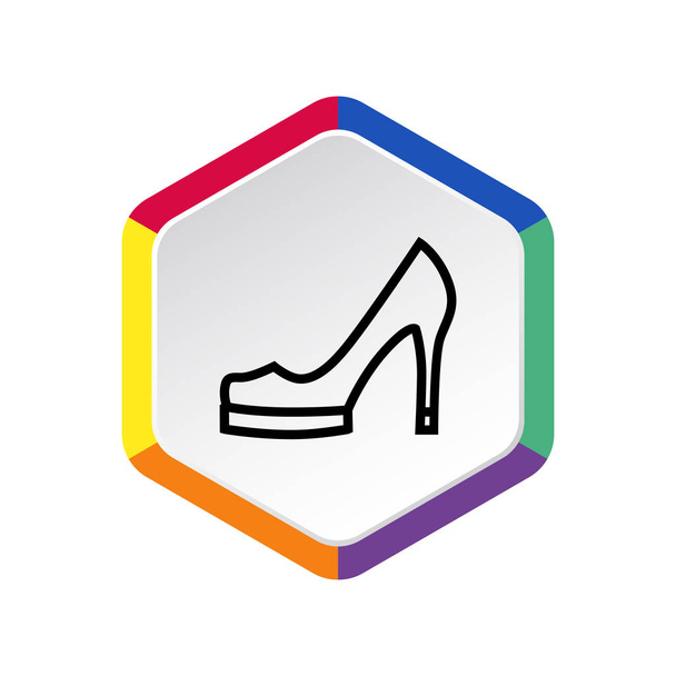 female shoe icon - Vettoriali, immagini