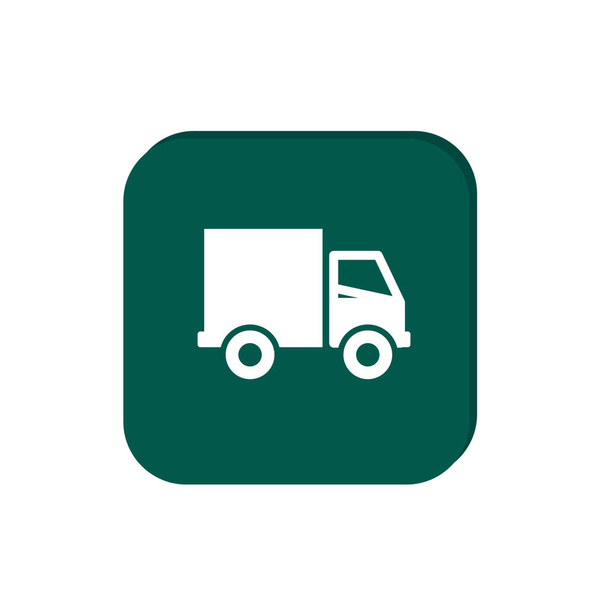 Wysyłka dostawy samochodów ciężarowych tkanina ikona - Wektor, obraz