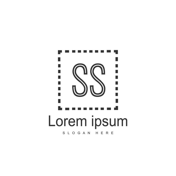 Carta inicial SS Logo Template. Diseño minimalista del logotipo de la letra
 - Vector, imagen