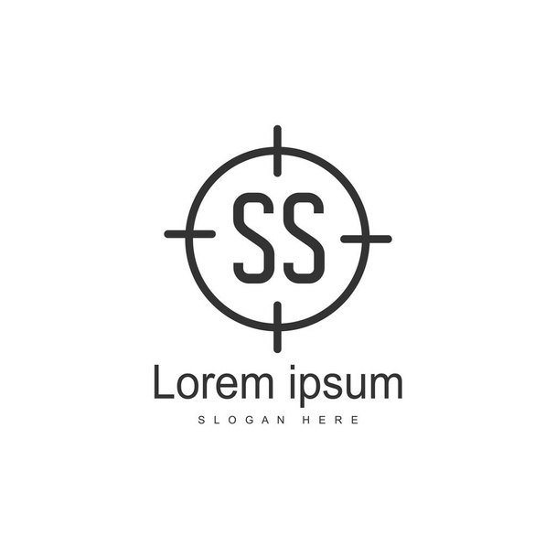 Початкова літера Шаблон логотипу SS. Дизайн логотипу мінімалістичної літери
 - Вектор, зображення