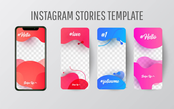 Editierbare Vorlage für Instagram Stories. Streaming. - Vektor, Bild