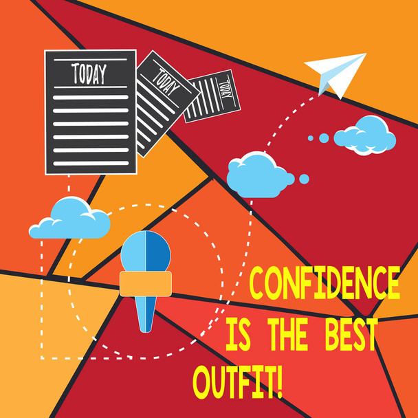 Selbstbewusstsein ist das beste Outfit. Business-Foto präsentiert Selbstwertgefühl sieht besser in Ihnen als Kleidung Informationen, die durch die Cloud Hosting schnelle Lieferung von Daten. - Foto, Bild