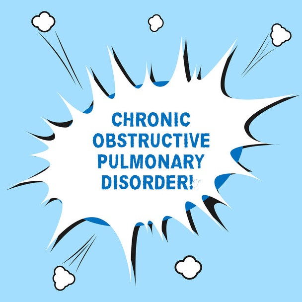 Word writing text Chronic Obstructive Pulmonary Disorder. Business concept for Disease medical treatment required Blank Halftone Speech Bubble for Fighting Exploding Crashing with Shadow. - Photo, Image